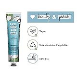 Love Beauty And Planet, Dentifrice Blancheur Eclat à la Menthe Poivrée, Formule Biodégradable, Certifié Vegan, Tube de 75ml