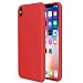 Produktbild iPhone X Fall, ezzymob [Slim Fit] Liquid Silikon Gel Gummi stoßfest iPhone 10 Fall Innen mit Weichem Mikrofasertuch Kissen für Apple iPhone X, Rot