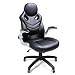 Produktbild SONGMICS Racing Stuhl, Bürostuhl mit klappbaren Armlehnen und hoher Rückenlehne, höhenverstellbar,ergonomischer schwarz, OBG61B