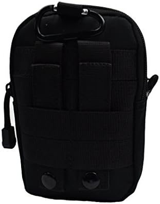 Hynice Tactical Pouch[Waterproof Waist Pack][Fanny Pack] Compact[Tactical Molle Pouch EDC Utility Gadget Belt Waist Bag With Cell Phone Holster] for iPhone 7 Plus (Black)