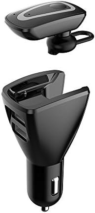 Car Charger Adapter with Mini Built-in HD Mic Handsfree Earbuds for iPhone 6 6s iPhone 7 6 6 Plus,6s,6s Plus,iPad Pro Air 2 mini 3,Samsung Galaxy Series,LG G4 G5, Google Nexus 5X 6P and Other iOS and Android Device,USB Car Adapter,Travel Car Chargers