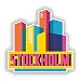 Produktbild 2 x Stockholm Skyline vinyl Aufkleber Reise Gepäck # 10323 - 10cm/100mm Wide
