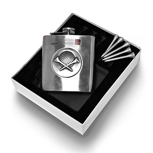 Colin Montgomerie Flachmann Golfer Hüft Flaschen Set - 4