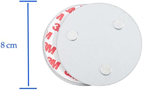 Hmtool Magnetic Smoke Detector Installation Tool,Quick and Easy Fastening Ceiling Mounted Kit for Smoke Alarm,No Need Drill No Danger(8cm,three magnet,1pc)