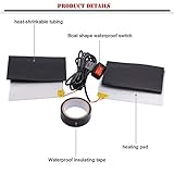 Die Heizkissen werden mit Anschlusskabeln und Ein / Aus-Schalter geliefert