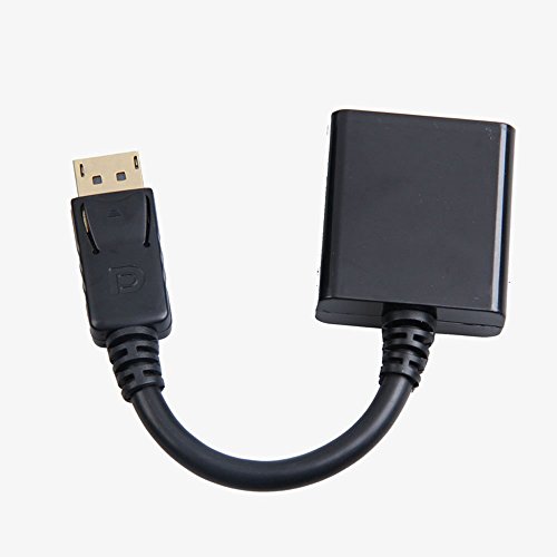 SAMTECH Displayport DP to VGA Connector Adapter Male to Female Cable Adapter Converter – Black - 2