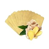 Volwco Ginger Foot Pads, Ginger Organic Sleep Foot Pads, Anti-Inflammation Swelling & Easy to Use, 100% Natural Bamboo Vinegar for Foot Health (10PCS)