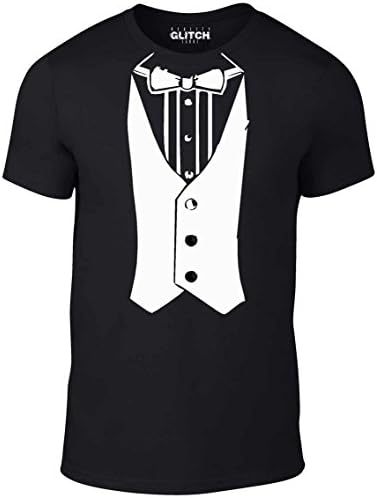 Reality GlitchMen's Bow & Rose Tuxedo T-Shirt.