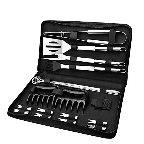 JOLVVN Grillbesteck Set 23er Bestecksets BBQ Grillzubehör