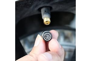 SHIFENG Tappi per stelo valvola adatti per Mercedes Smart 450 451 453 Fortwo Forfour Accessori decorativi per pneumatici, confezione da 4 (logo B nero)