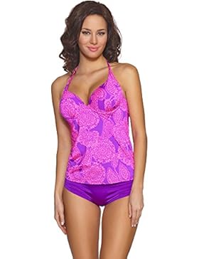 Feba Push Up Tankini per Donna Amber