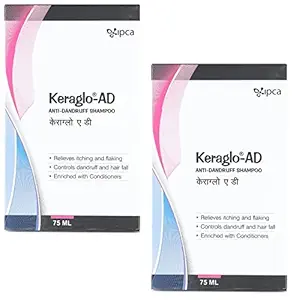 Entirety KERA-GLO AD Anti-Dandruff Shampoo (75ml) Pack of 2