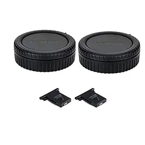 2 Pack RF Mount Body Cap Cover & Rear Lens Cap for Canon EOS RP EOS R Full Frame Mirrorless Camera and RF Mount Mirrorless Lenses,with 2 Extra Hot Shoe Covers to Protector The Camera Hot Shoe