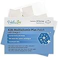 Patch Aid Kids Multivitamin Plus - 30 Daily Topical Patches. 100% Natural & Vegan. Allergy & Filler Free. for Sensitive stomachs & bariatric.