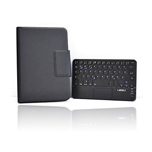 LEDELI Bluetooth Wireless QWERTZ deutsche Tastatur Keyboard mit Schutzhülle Case Cover Tasche Hülle Etui für iPad (für iPad mini 1 2 3 4) - 4