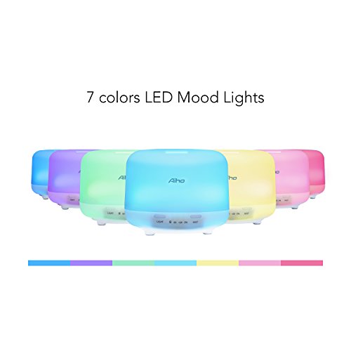 Aroma Diffuser Aiho 150ml Luftbefeuchter Ultraschall Eingebauten Batterienbetrieben Ätherische Luftbefeuchter Öl Ultraschall Vernebler Duftlampe Elektrisch Air Humidifier mit 7 LED Farbwechsel Licht Wasserlos Auto off Sicher Leise - 2