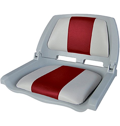 Preisvergleich Produktbild Klappsitz Kunststoffschale gepolstert grau-rot