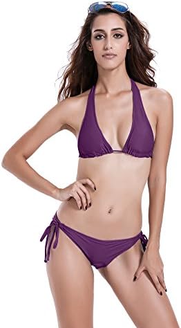 zerocoast Women's Triangle Bikini Bathing Suits (OS, Purple)