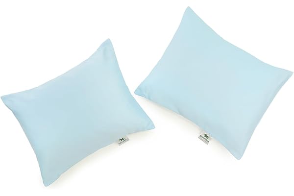 NATURECA Uppsättning av 2 kuddöverdrag för småbarnskuddar – 100 % bomullssatin, barnörngott, kuddöverdrag för babykuddar, 30 x 40 cm