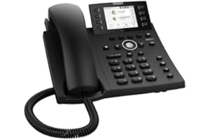 Snom D335 IP Telefon, SIP Tischtelefon, 2,7" hochauflösendes Farbdisplay, 12 SIP-Identitäten, 8 (32) Selbstbeschriftung, Funktionstasten, PoE, 2x Gigabit-Ethernet, Schwarz, 00004390