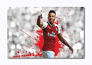 Tamatina Wall Poster | Football Posters | Pierre-Emerick Aubameyang | Sports Poster | Boys Room | Hostel | Laminated | Tearproof |Size-45 X30 cms.s6