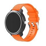 TopTen Silikon-Ersatzarmband für die Armbanduhren Garmin Vivoactive 3, Samsung Gear S2 Classic SM-R732, Moto 360 2nd Gen für Herren, 42 mm, Garmin Vivomove HR, Huawei Watch 2 Smartwatch