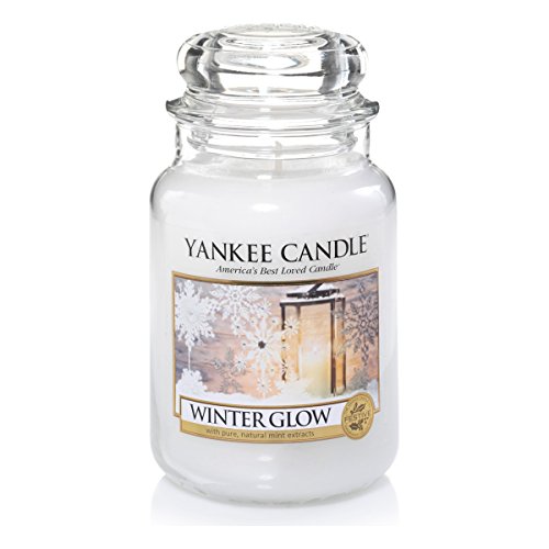 Yankee Candle 1342537E Duftkerze im Glas - Winter Glow 623g, 10x9.8x14.7 cm, Weiß