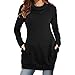 Produktbild Hanomes Damen pullover, Frauen Casual Herbst Langarm Sweatshirt Solid Bluse mit Tasche