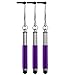 Produktbild Tailor My Mobile - Blackberry Q10 Mini Retractable Einstellbare Kapazitive Stylus (3er Pack) - Lila
