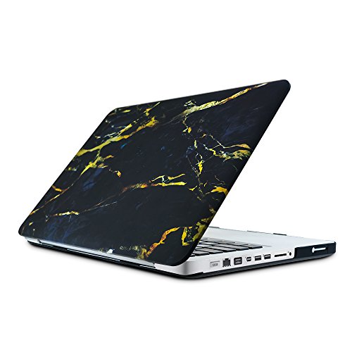 KONKY Macbook Pro 15 A1707 Hülle (2016 freigegeben), Schützende Soft-Touch HartschaleTasche Schutzhülle Snap Case für Neueste 2016 Apple MacBook Pro 15 „Zoll mit Touch Bar und Touch-ID, Schwarz Gelb - 5