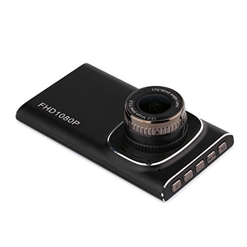 GJT®GT900 Slim Car Camera Vehicle Camera Dash Cam full HD 1080P 170-degree super wide-angle lens+G-sensor Night Vision Car DVR with 3.0 inch Screen 1920X1080,Support Parking Monitoring (BLACK)