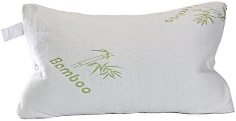 Memory Foam Pillow - Five Star Hotel Comfort Bamboo Pillow Filled with Shredded Foam - Removable Hypoallergenic Bamboo Cover Case - Luxurious Comfort - Perfect Contour - Bes for Side Sleeper - Helps with Neck and Back Pain - Stop Tossing and Turning - Get the Sleep You Deserve - Great During Maternity Pregnancy or Yoga - Perfect Chiropractic Body Support Every Night -Great for Travel Too - Lifetime Money Back Guarantee - Queen Size by OB1999