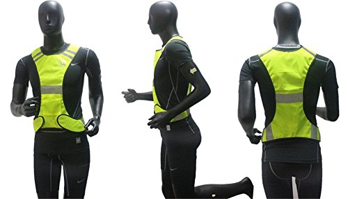 Reflektierende Warnweste,Sicherheitsweste LDream®,Safety Visibility Weste,Sicherheits-Reflektoren Set bestehend aus Sicherheitsweste,Warnweste Reflektierende Running Weste Für Damen Und Herren - 2