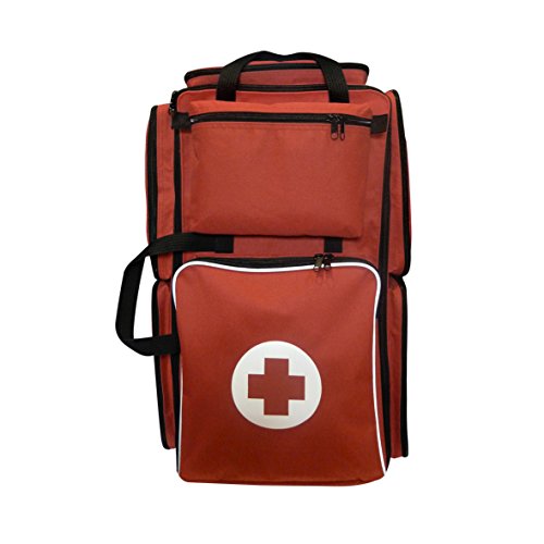Botiquín Nylon Mochila de Emergencia Profesional (Equipado con 175 artículos como férulas, collarín, Tubo guedel, mascarillas de reanimación.)