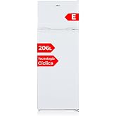 Nilson Refrigerator 2 Doors White NF145500E. Capacity 206 L, Reversible Door, Low Sound, Energy Efficiency Class E