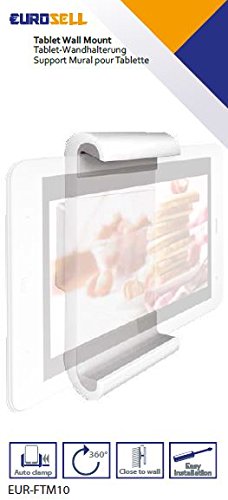 Tablet Wandhalterung horizontal + vertikal Wand Halter Halterung zb für 7 8 9 9,1 9,2 9,3 10 10,1 10,2 10,3 11 11,1 11,2 11,3 12 Zoll 17,8-30,5 cm zb iPad 2 3 4 5 Air Mini Samsung Galaxy Tab 1 2 3 4 5 6 etc - 3