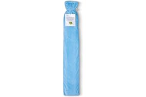 ‎UMOI Premium Schlauch-Wärmflasche mit hochwertigem Supersoft Korean Fleece Bezug 77cm x13cm BS1970:2012 zertifiziert - TÜV Rheinland getestet (Blau)