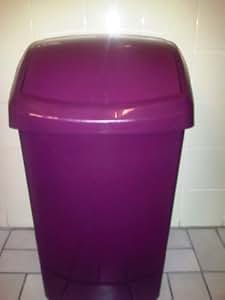 PURPLE/PLUM 50 LITRE SWING TOP RUBBISH BIN 65 x 37 x 33: Amazon.co.uk ...