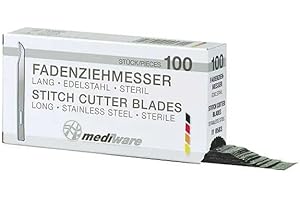 Mediware I1 0503 Fadenziehmesser, lange Form, 110 mm (100-er Pack)
