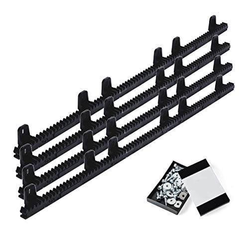 Pack cremallera nylon estandar para motor corredera, compatible con cualquier motor del mercado, alta calidad, interior en acero reforzado, con tornillos de fijación. (4 METROS)