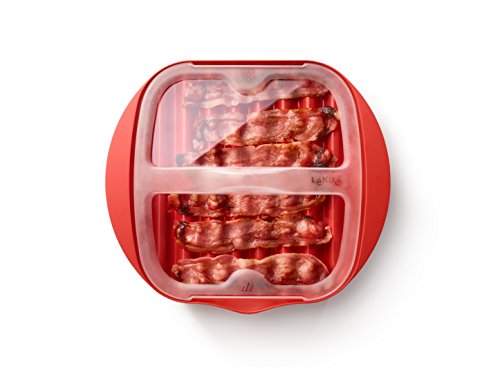 Lékué 0220250r14 m150 Mikrowelle Backblech mit Deckel Kunststoff rot 45 x 35 x 25 cm - 6
