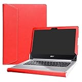 Alapmk Spécialement Conçu Protection Housses pour 13.3' Acer Chromebook R13 R 13 CB5-312T/Acer Spin 5 13 SP513-52N SP513-53N Laptop[Not fit Acer Spin 5 13 SP513-51 SP513-51N],Rouge