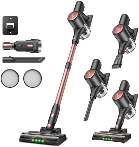 Vexilar Aspirapolvere Senza Fili Potente 45000Pa/ 45 Min, V10Pro Scopa Elettrica Senza Fili Antigroviglio,Ultraleggero,Aspirapolvere Senza Sacco per Pavimenti/Tappeti