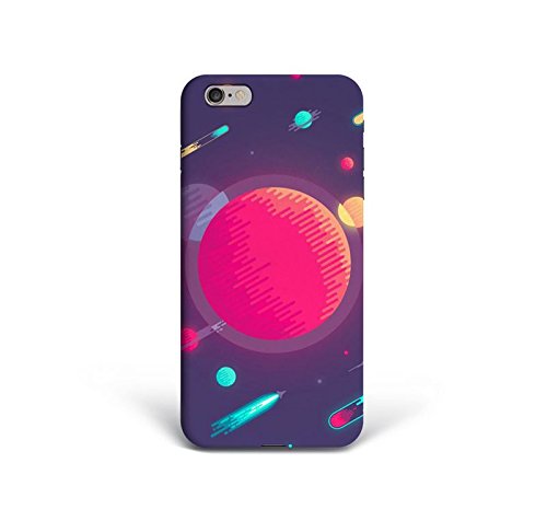 For iPhone 6 - iPhone 6s - Phone Back Case Hard Cover Custom Personalised Trendy Style Christmas Gift Present Abstract Modern Design Protective Plastic UK Brand Appfix Digital Planets Space Art
