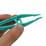 JFA Medical 13cm Green Plastic Disposable Tweezers - Pack of 30