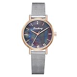 LSAltd 2019 Heißer Temperament Mode Silber Mesh Gürtel Damen und Herren Geschenk Quarzuhr.