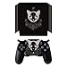 Produktbild Disagu SF-sdi-5547_940 Design Folie für Sony PS 4 Pro mit Controller - Motiv "Katzenschädel_kleiner_dunkel" transparent
