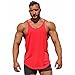 Produktbild Huihong Unterhemden Tank Topt für Herren Baumwolle Sport Strand Schwimmen Fitness Tank Slim Fit Muskel Shirt Weste Bluse (Rot, XL)