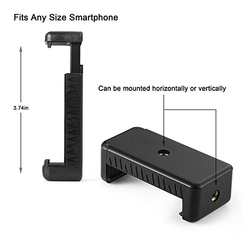 FotoFo Universale Smartphone Stativ Adapter Handy Halterung Handy Selfie Stick Clip Halter Montageadapter fÃ¼r Einbeinstativ/Dreibeinstativ Stativ-Halterung fÃ¼r iPhone und andere Smartphones