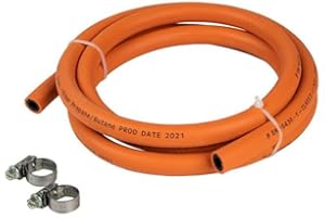 HAMILTON GAS PRODUCTS LTD Hamilton Gas Products Gas Hose & Jubilee Clips Kit - 5m of 8mm High Pressure LPG Hose | Compatible with Regulators, Appliances & Equipment | Supply to Grills, Stoves, BBQ's, Patio & Cabinet Heaters